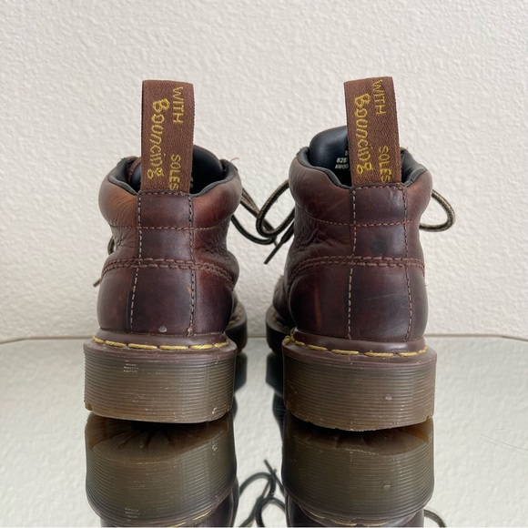 !SOLD! DR. MARTENS Vintage Y2K Brown Leather 8287 Chunky Grunge Ankle Boots - Picture 6 of 12